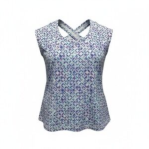 Talbots Plus 2X Crisscross Back Top Y2K Stretch Blouse NEW